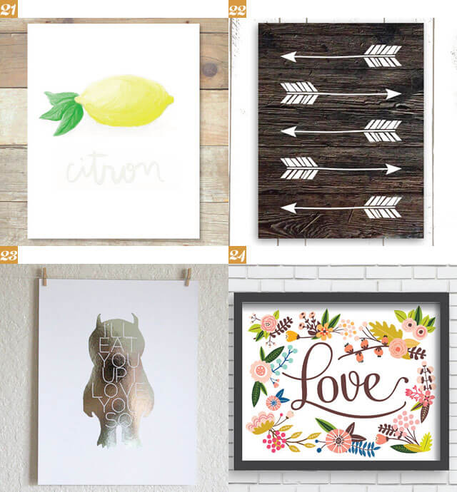 24 More Prints and Art to Love from Etsy Hey, Let's Make