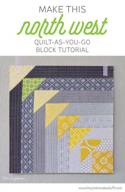 This Quilt-As-You-Go block uses foundation pieceing to create faux flying geese. 