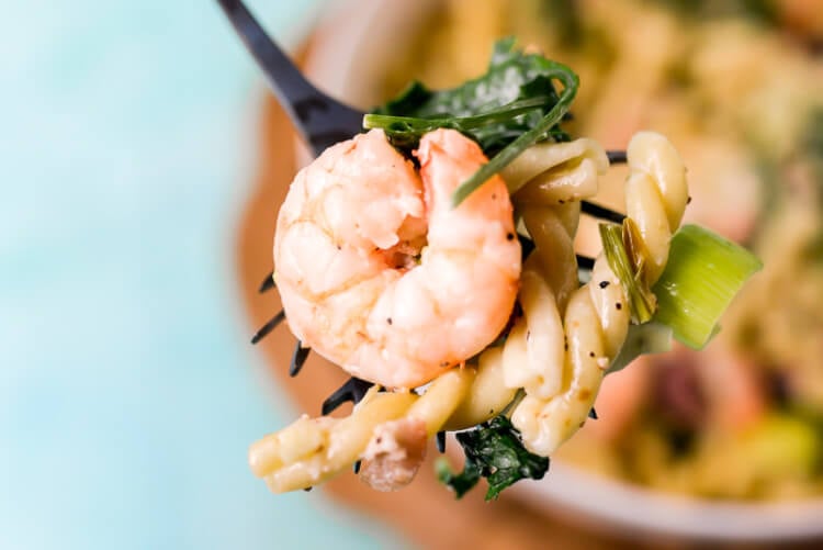 Creamy Shrimp and Kale Pasta Hey, Let's Make Stuff