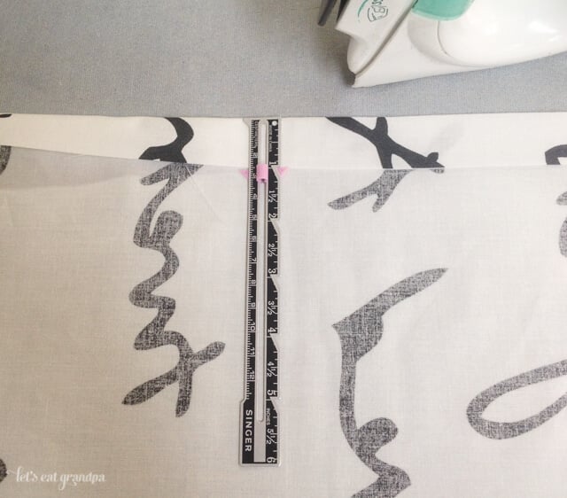 creating hem on easy sew curtains