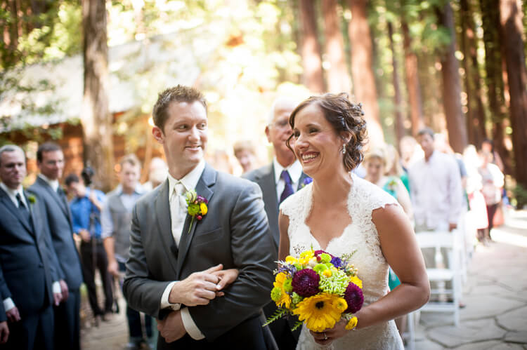 A bride and groom 