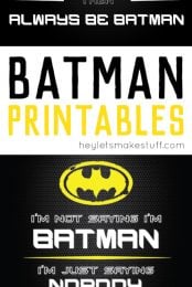 Batman printables pin image