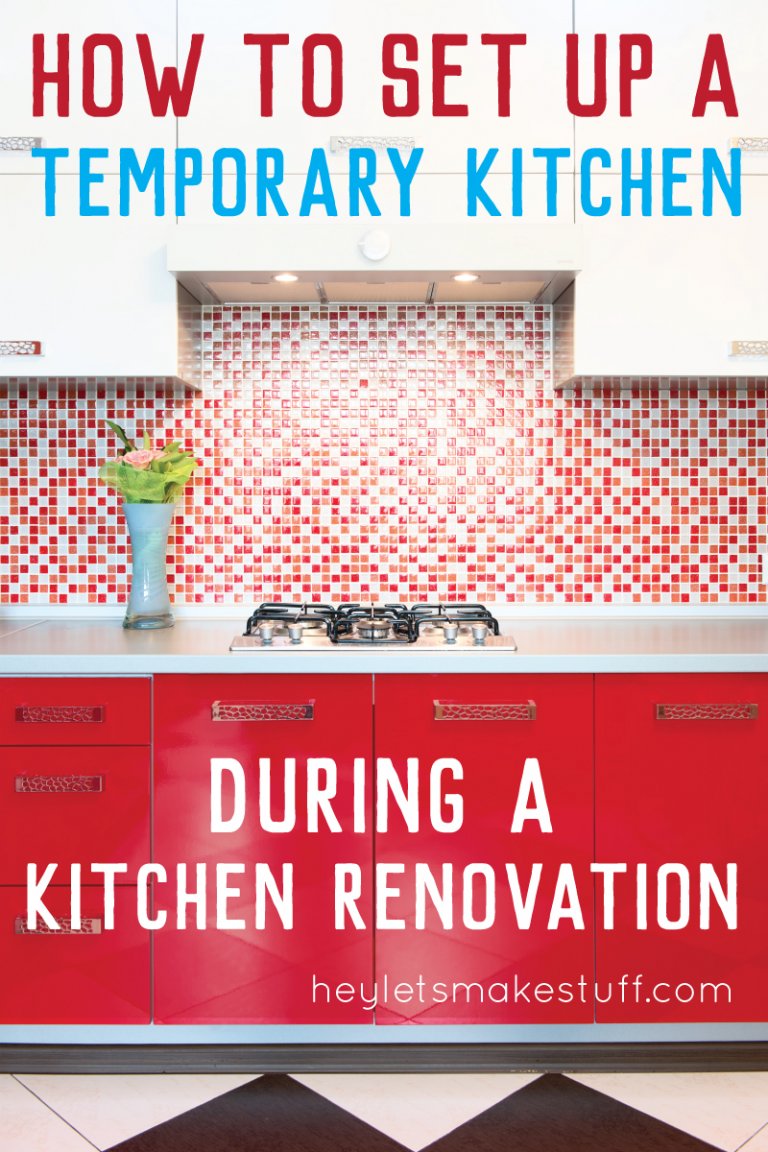 Set up a temporary kitchen and you'll find it much easier to survive a kitchen renovation. Here are tips and tricks for setting up a temporary kitchen in another room in your house. 