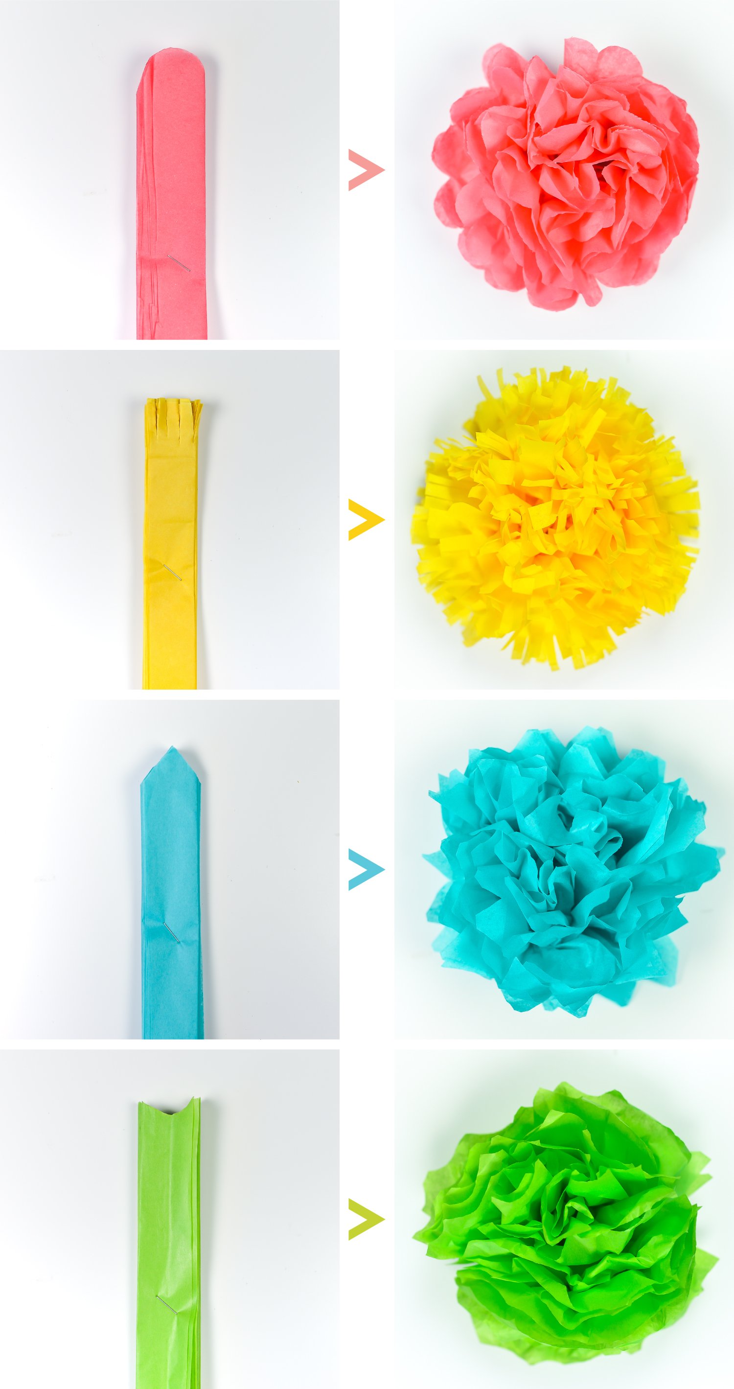 Tutorial- How To Make DIY Giant Tissue Paper Flowers - Hello