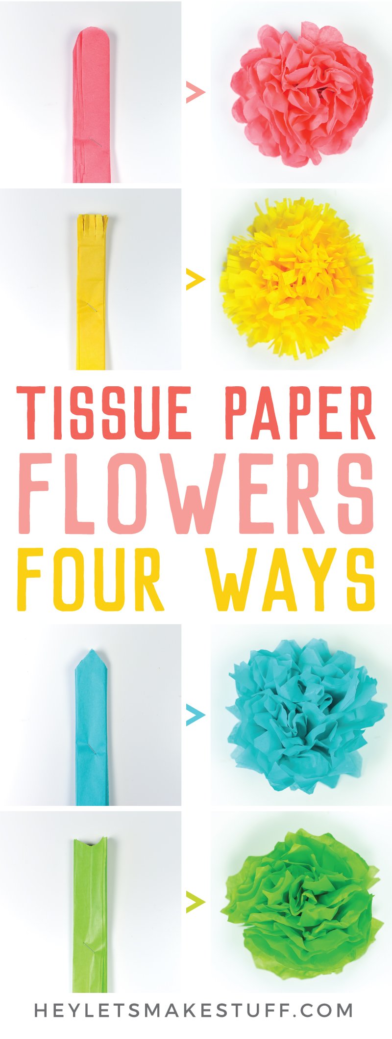 How To Make Tissue Paper Flowers Four Ways Laptrinhx