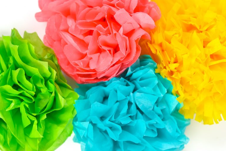 How to Make Tissue Paper Flowers Four Ways - Hey, Let's Make Stuff