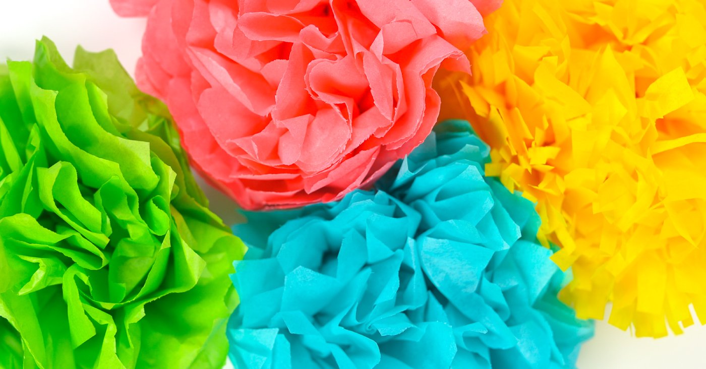How to Make Tissue Paper Flowers Four Ways - Hey, Let's Make Stuff