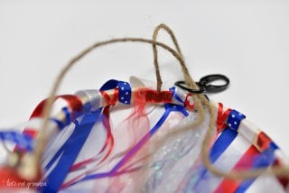 Make a fun and festive patriotic windsock with materials you probably have in your craft room already! #fourthofjuly #memorialday