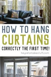 Hanging curtains doesn't have to be a pain! Learn how to hang curtains straight -- and keep the curtain rod from coming out of the wall!