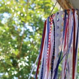 Make a fun and festive patriotic windsock with materials you probably have in your craft room already! #fourthofjuly #memorialday