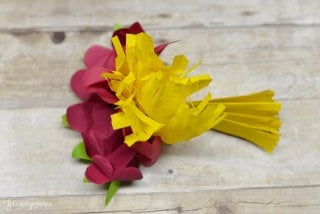 How to make a tri-color paper flower -- it's easy!