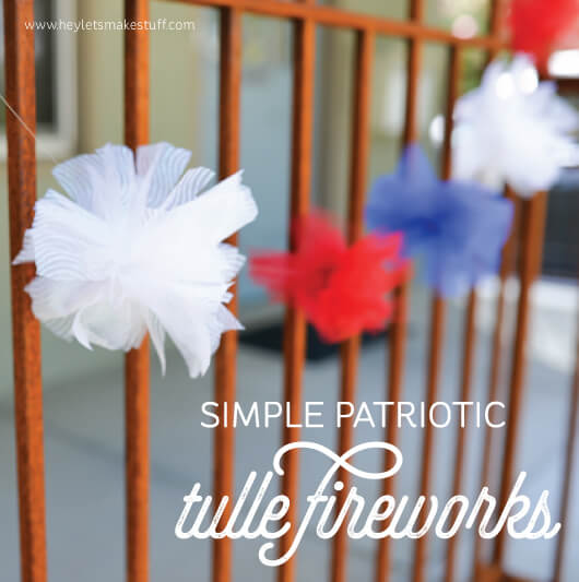 Add a festive pop to your patriotic parties with these tulle fireworks!