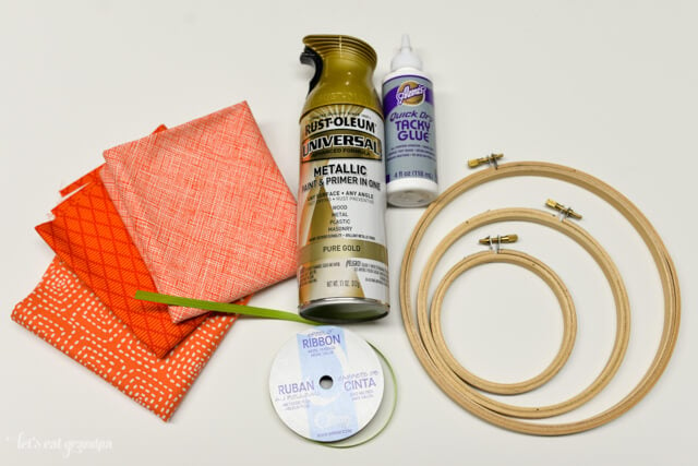 supplies needed for pumpkin embroidery hoops