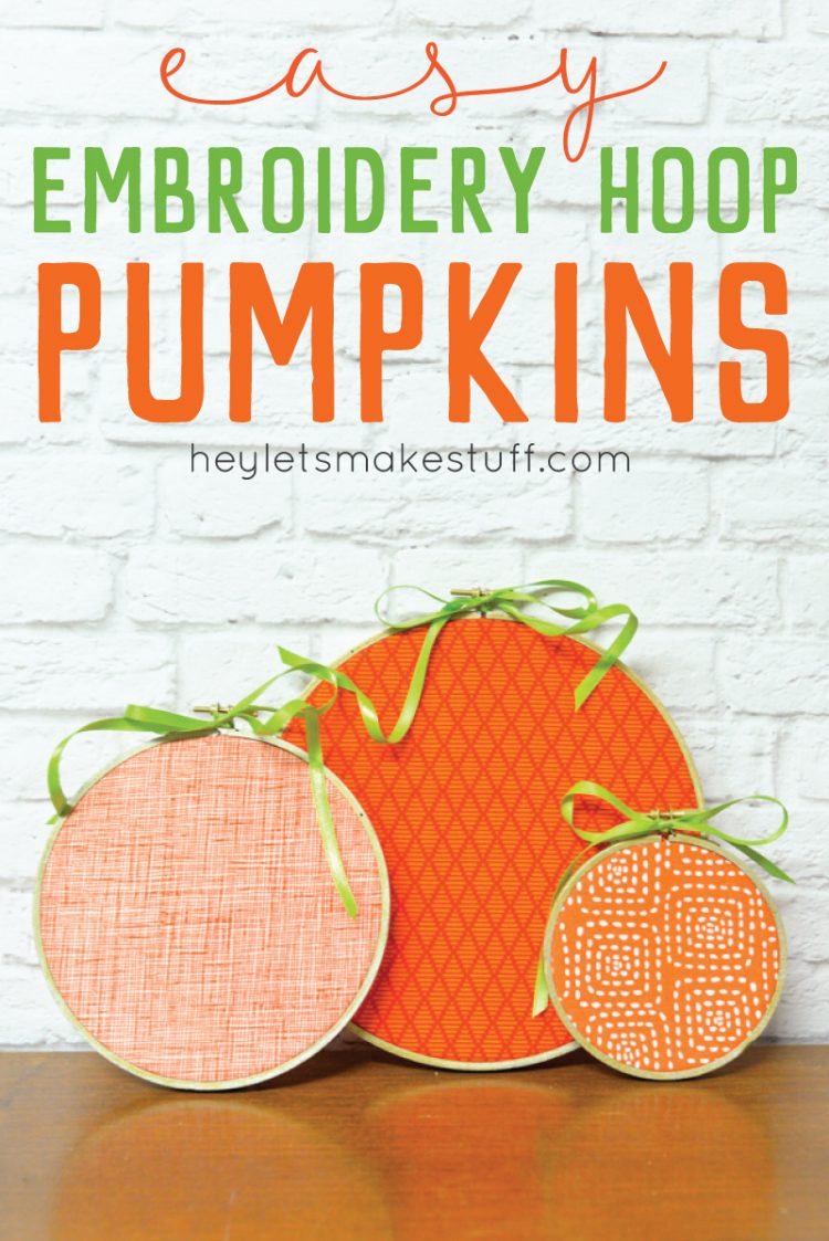 embroidery hoop pumpkin pin image