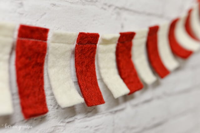 felt candy cane garland