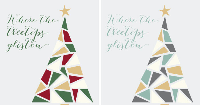 mosaic christmas tree printable