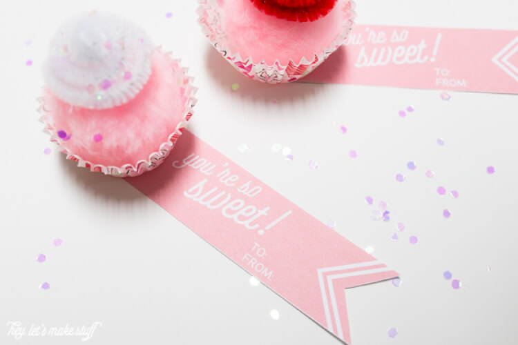 Sweet Sprinkle Cupcake Printable Favor Tags (Instant Download)