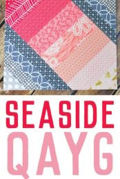 Using the quilt-as-you-go (QAYG) technique, you can make this easy Seaside Boardwalk quilt block! A fun sewing project that makes a great pillow or bag.