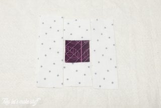 Scattered Geese Tutorial: Using the quilt-as-you-go (QAYG) method, it's easy to make this modified log cabin block.