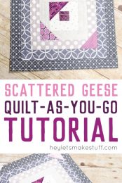 Using the quilt-as-you-go (QAYG) method, it's easy to make this modified log cabin block. This easy quilting tutorial is a fun take on a classic design.