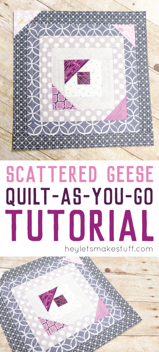 Quilt as you Go Log Cabin Tutorial