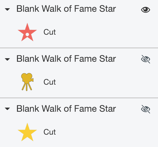 Ungrouped Walk of Fame Star layers