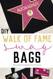 This Hollywood Walk of Fame Swag Bag is the perfect party favor for an Oscar party! Fill with all sorts of fun goodies for your guests and make them feel like a star!