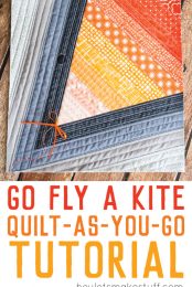 This Go Fly a Kite QAYG quilt block is perfect for a spring quilt! Includes the instructions to make this adorable quilt block.