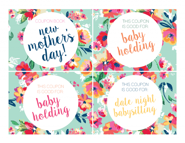 Mother's Day is extra special for first-time moms! Here's the perfect gift basket to celebrate mom, as well as a printable coupon book full of favors new moms will love.