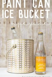 In less than 15 minutes, you can turn a clean, empty paint can into a fun ice bucket or storage container!