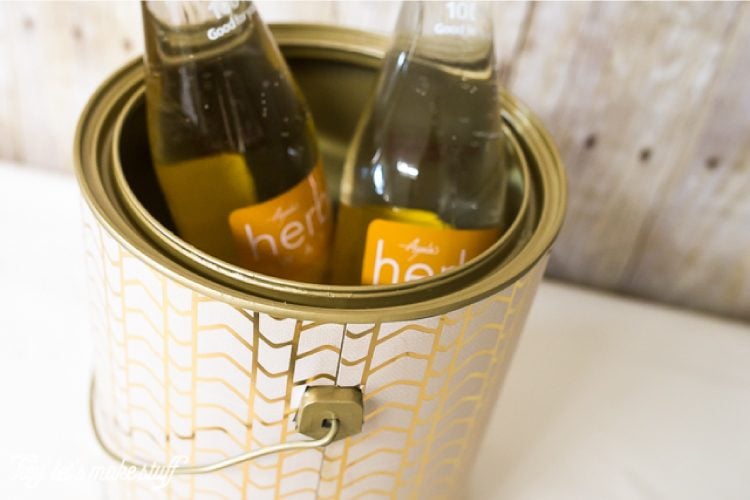 DIY ice bucket from upcycled paint can