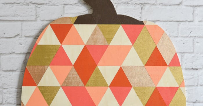 Geometric Painted Pumpkin