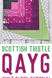Quilt-As-You-Go is way more versatile than you might think! Here's how to quilt a Scottish Thistle block. Get this and other quilting and sewing tutorials.