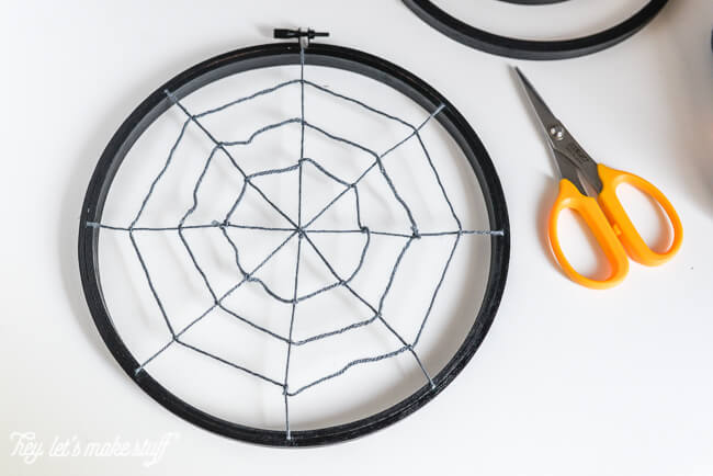Spooky Spider Web Hoops - Hey, Let's Make Stuff