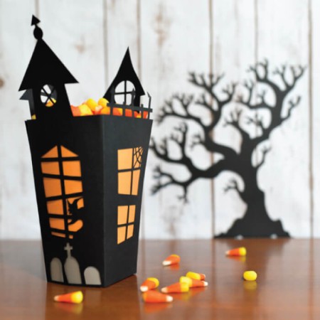 haunted house candy box