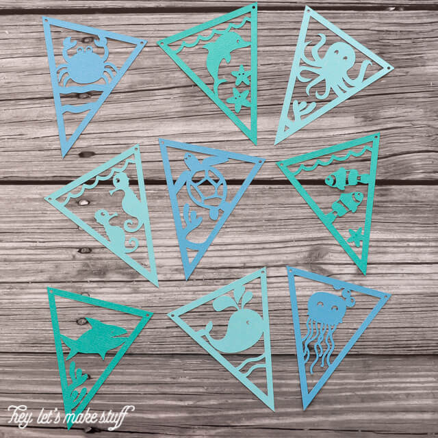 Easy Sewn Paper Pennants - Hey, Let's Make Stuff