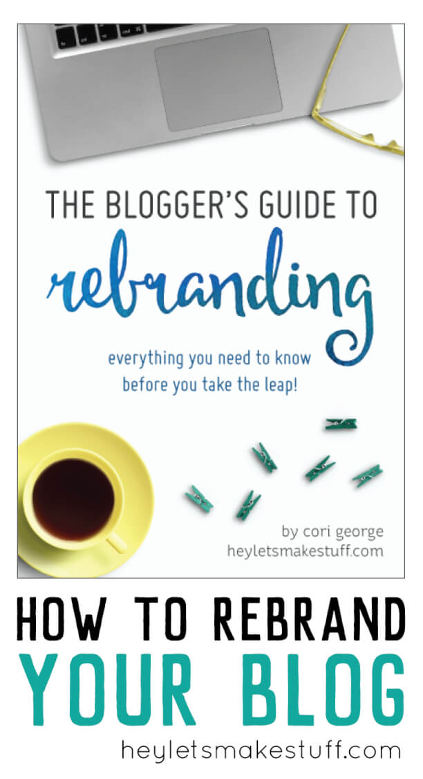 bloggers guide to rebranding e-book pin image