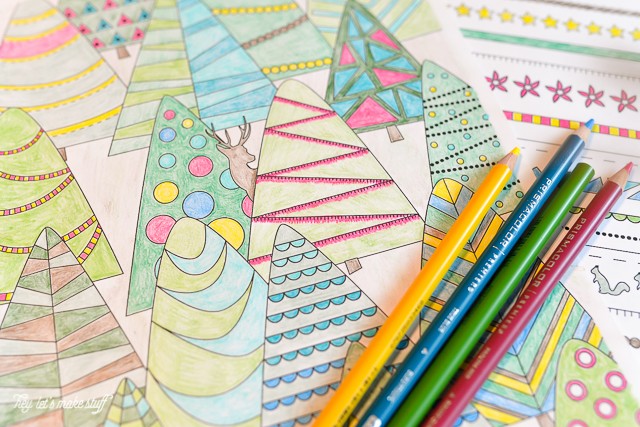 colored in printable coloring wrapping paper