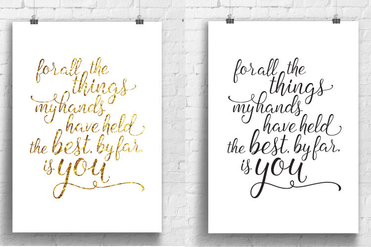 Free printable for your nursery with the Andrew McMahon in the Wilderness lyrics: for all the things my hands have held, the best, by far, is you. Perfect for your significant other or wedding as well!