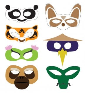 Make these fun Kung Fu Panda Felt Masks for your little ninja! - Hey ...