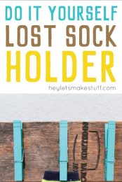 Tired of lost socks? Make it easier for them to find their sole mates by building this lost and found sock holder!