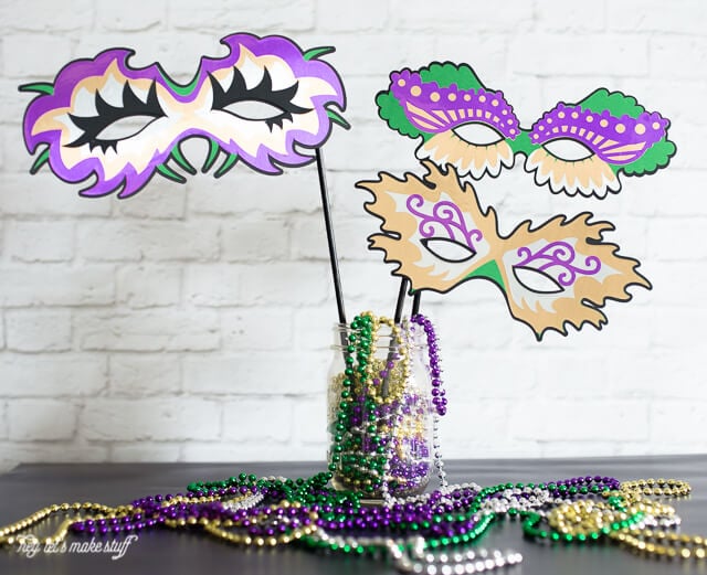 Printable Mardi Gras Stickers 