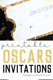Throwing an Oscars party this year? These printable Oscar invitations are the perfect way to invite your friends to walk your own red carpet! Lots of other Oscars ideas in this post as well.