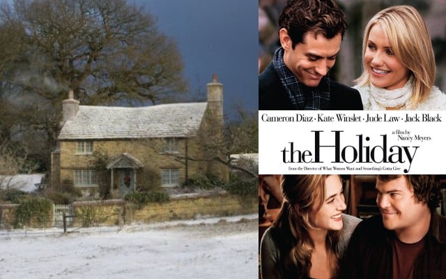 Visit Surrey England and stay in a cottage similar to the one from the Holiday! Plus 12 other getaways inspired by your favorite romantic comedies.