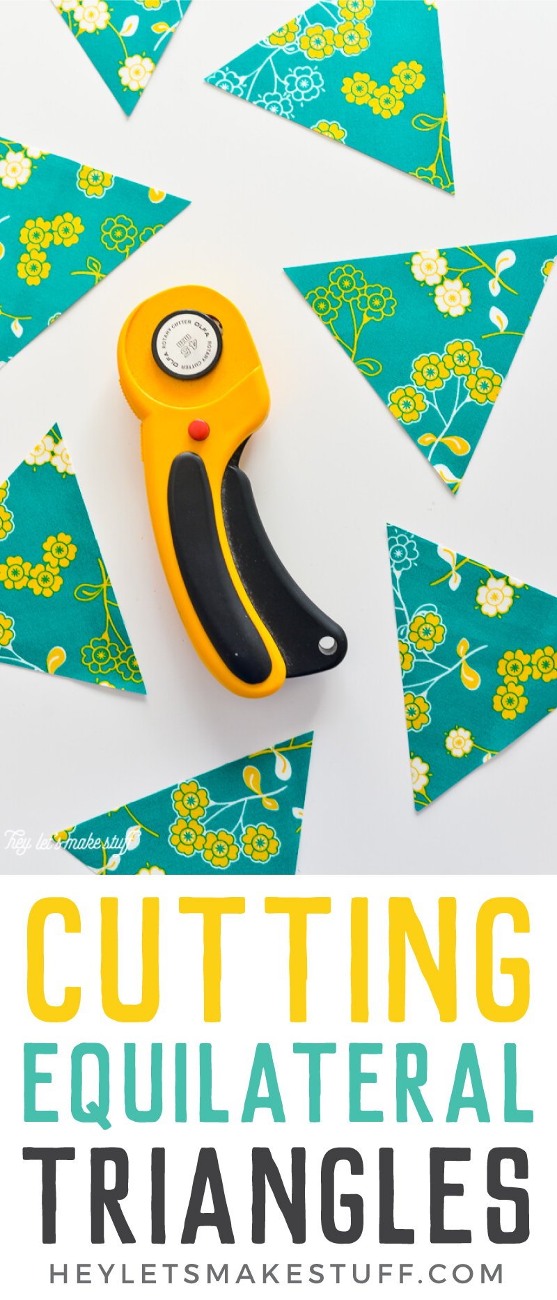 equilateral triangles cut with rotary cutter for sewing projects pin image