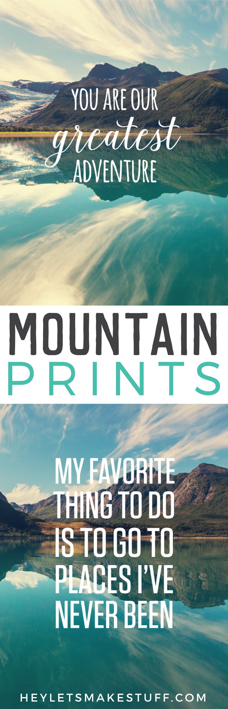 Mountain Adventure prints, perfect for a nursery or kid's room pin image