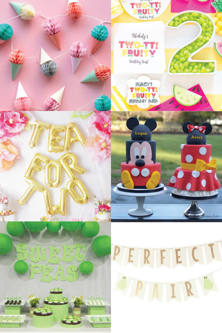 Adorable Twin Birthday Party Themes Hey Let S Make Stuff