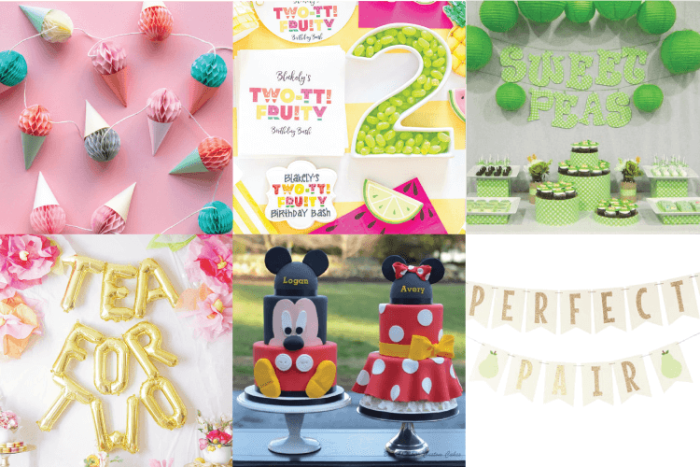 Adorable Twin Birthday Party Themes - Hey Let's Make Stuff