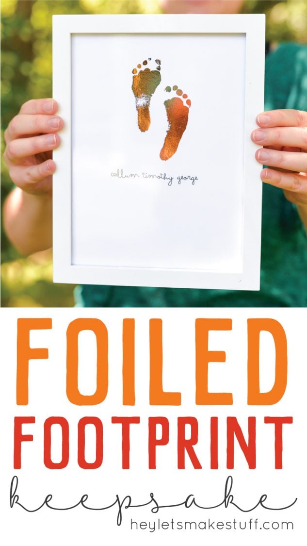 foiled footprint art pin image