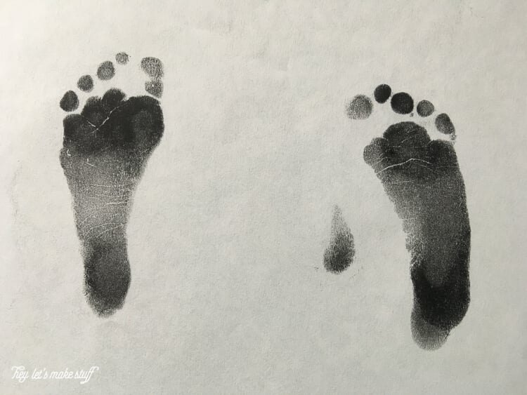 How to Make Baby Footprints with your Hand - Celebrate Every Day